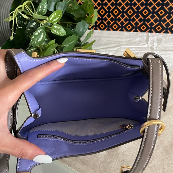 New, lee radziwill suede frame small saddlebag  (clam shell color) - Picture 6 of 17